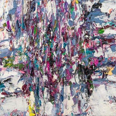 Pièce en ciel - colorée, empâtement, expressionniste abstraite, acrylique sur toile