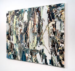 Pillars of Strength - bold, impasto, abstract expressionist, acrylic on canvas