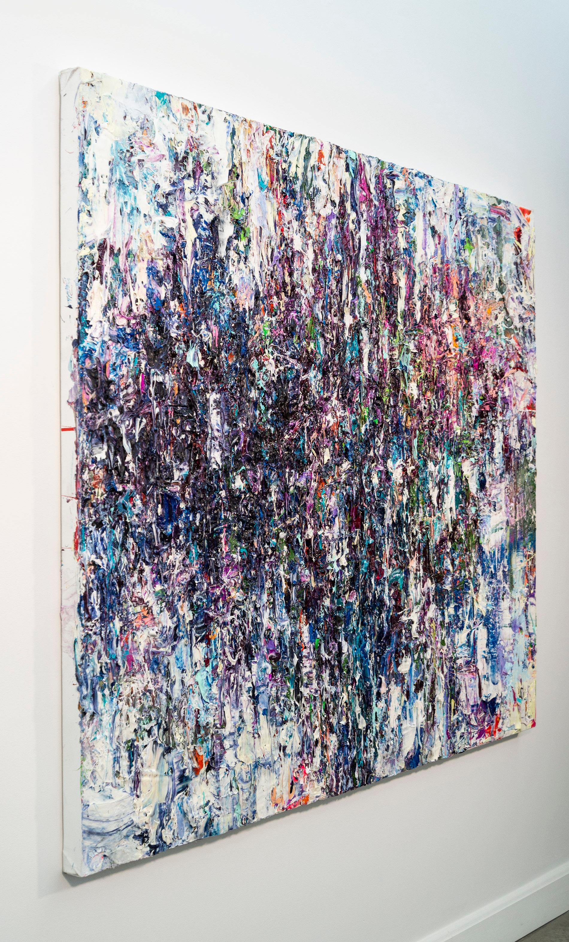  Powder Festival - colorful, impasto, abstract expressionist, acrylic on canvas - Contemporary Painting by Adam Cohen