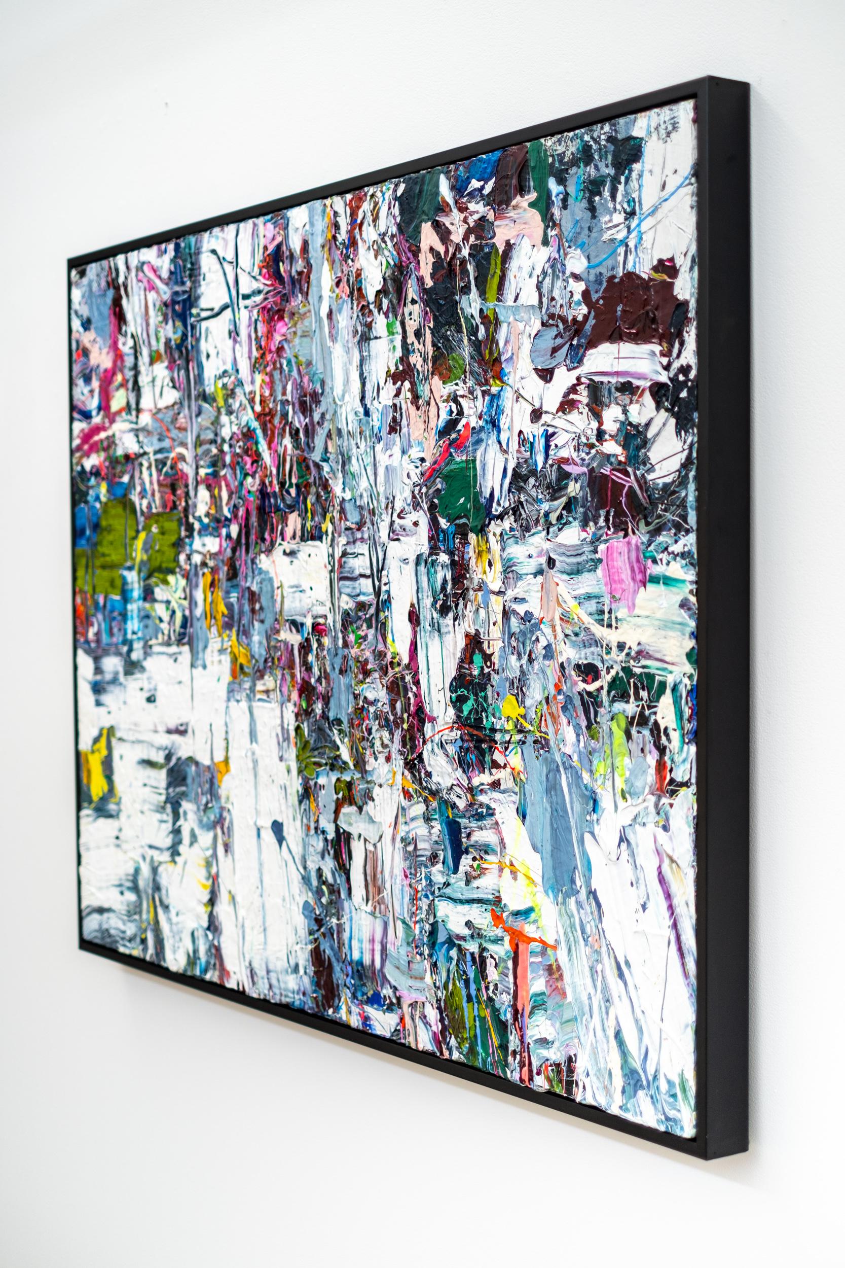 Signs of Feeling - colorful, impasto, abstract expressionist, acrylic on canvas For Sale 1