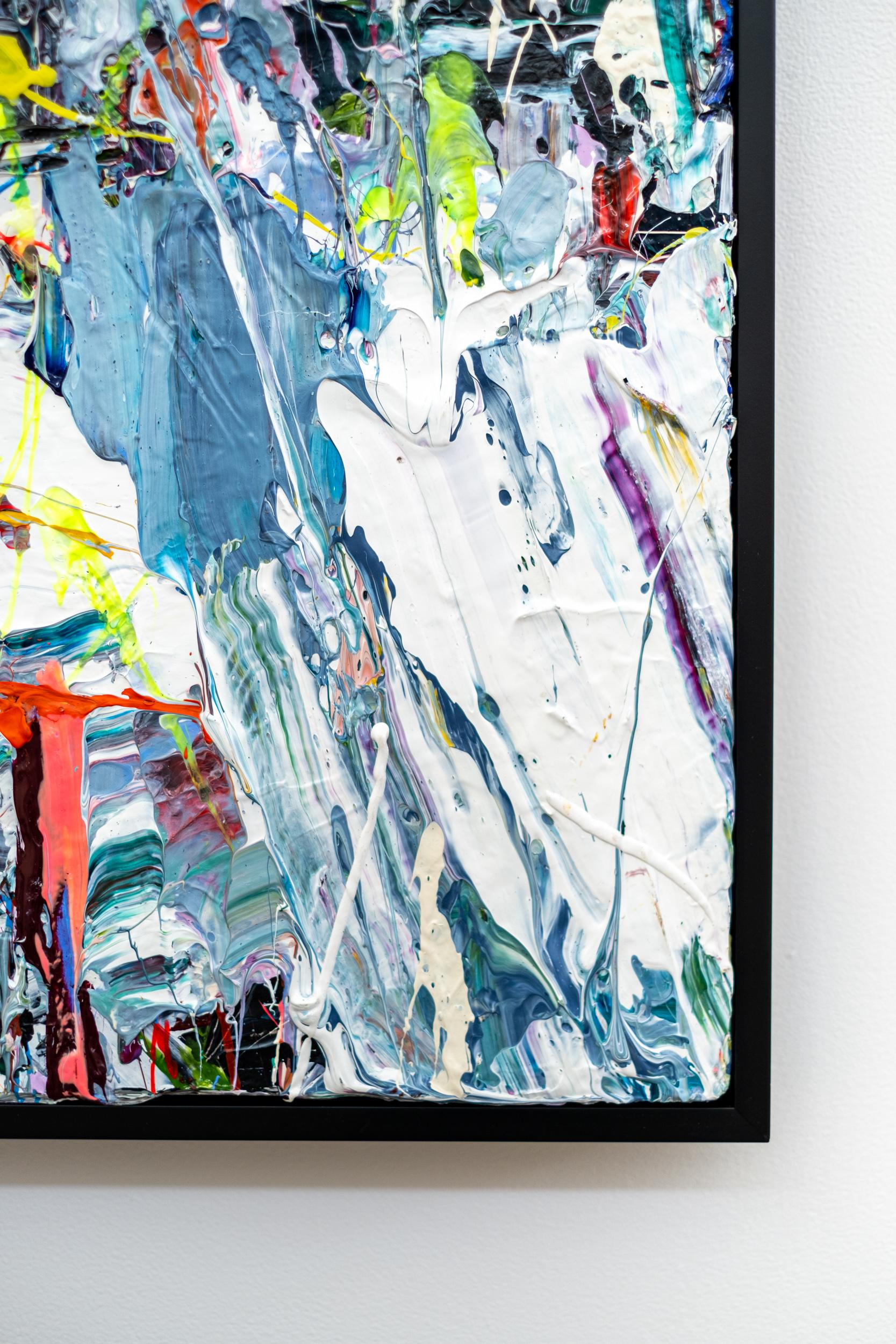 Signs of Feeling - colorful, impasto, abstract expressionist, acrylic on canvas For Sale 2