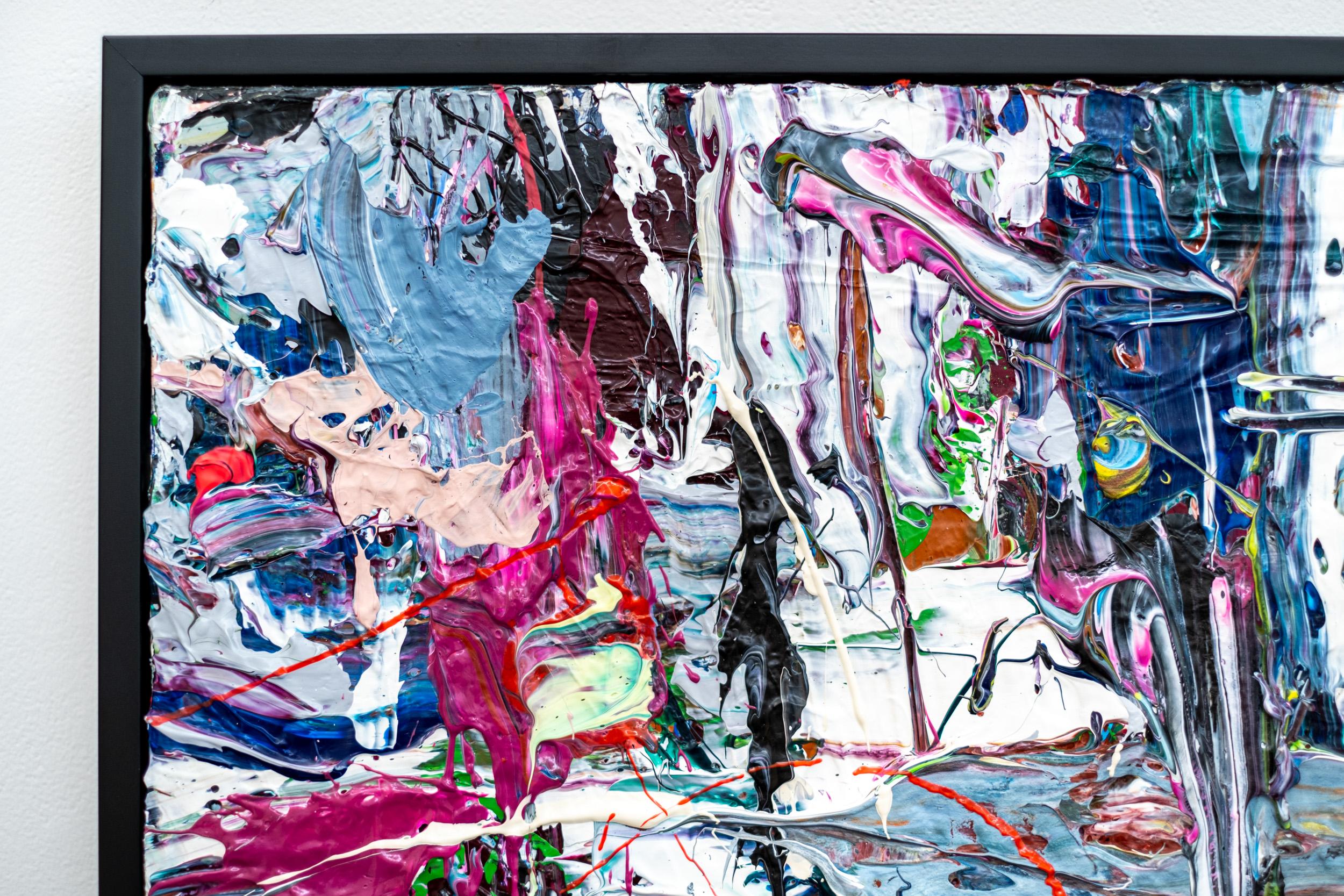 Signs of Feeling - colorful, impasto, abstract expressionist, acrylic on canvas For Sale 3
