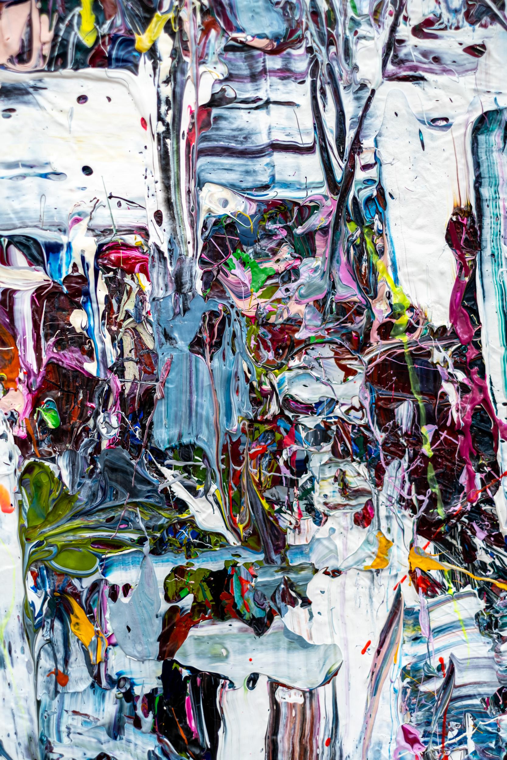 Signs of Feeling - colorful, impasto, abstract expressionist, acrylic on canvas For Sale 4