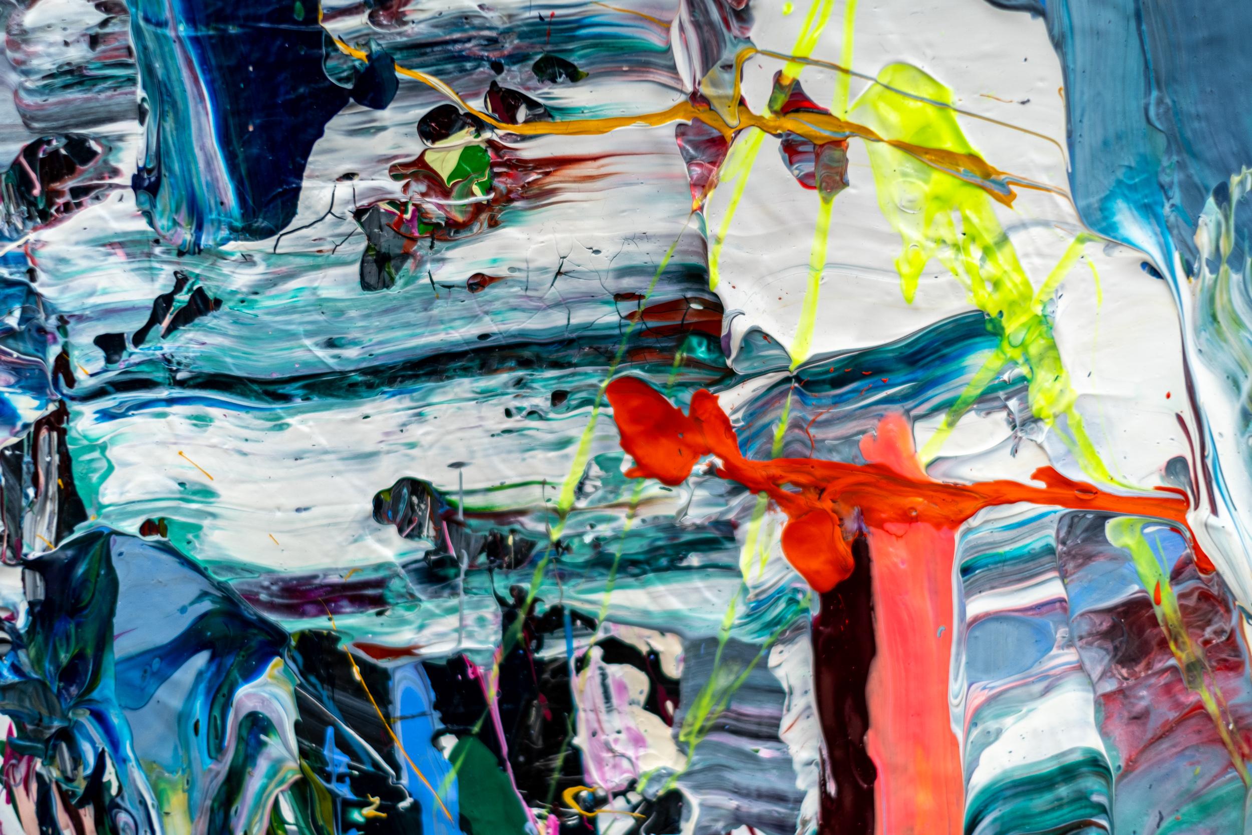 Signs of Feeling - colorful, impasto, abstract expressionist, acrylic on canvas For Sale 6