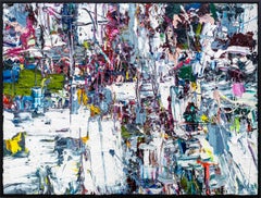 Signos de Sentimiento - colorido, empastado, expresionista abstracto, acrílico sobre lienzo