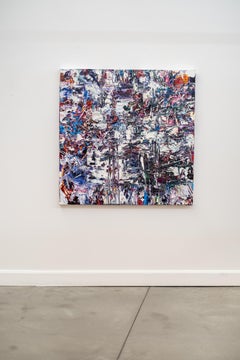 Variegated Environment - colorful, impasto, abstract, acrylic on canvas