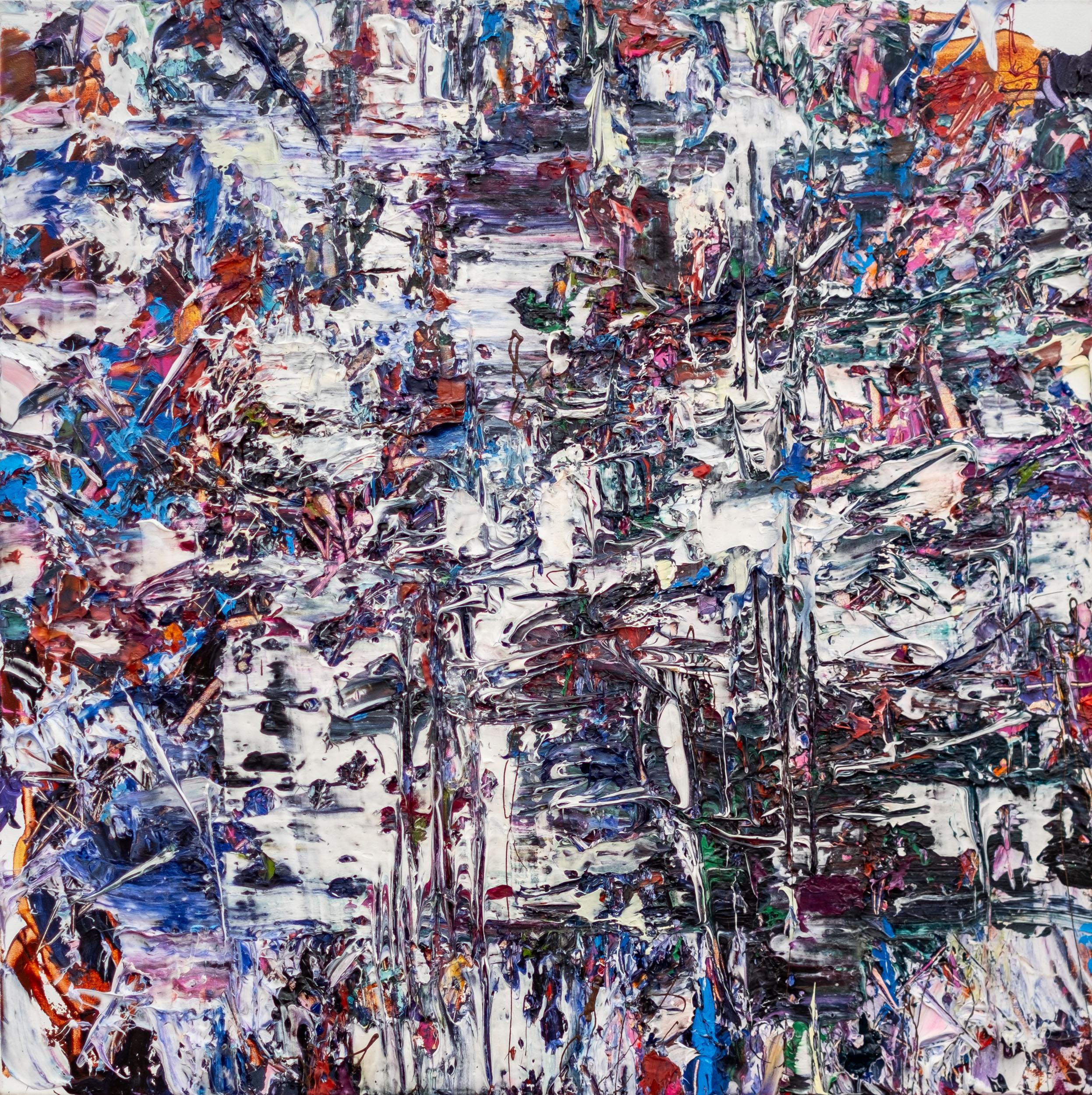 Abstract Painting di Adam Cohen - Ambiente variegato - colorato, impasto, astratto, acrilico su tela