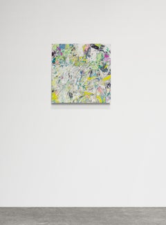 White Rabbit - Acrylic Painting, Impasto Abstract Expressionism, 30x30