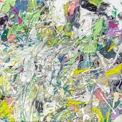 White Rabbit - Acrylic Painting, Impasto Abstract Expressionism, 30x30