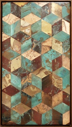 Rethink (series), Mixed Media on Wood Panel