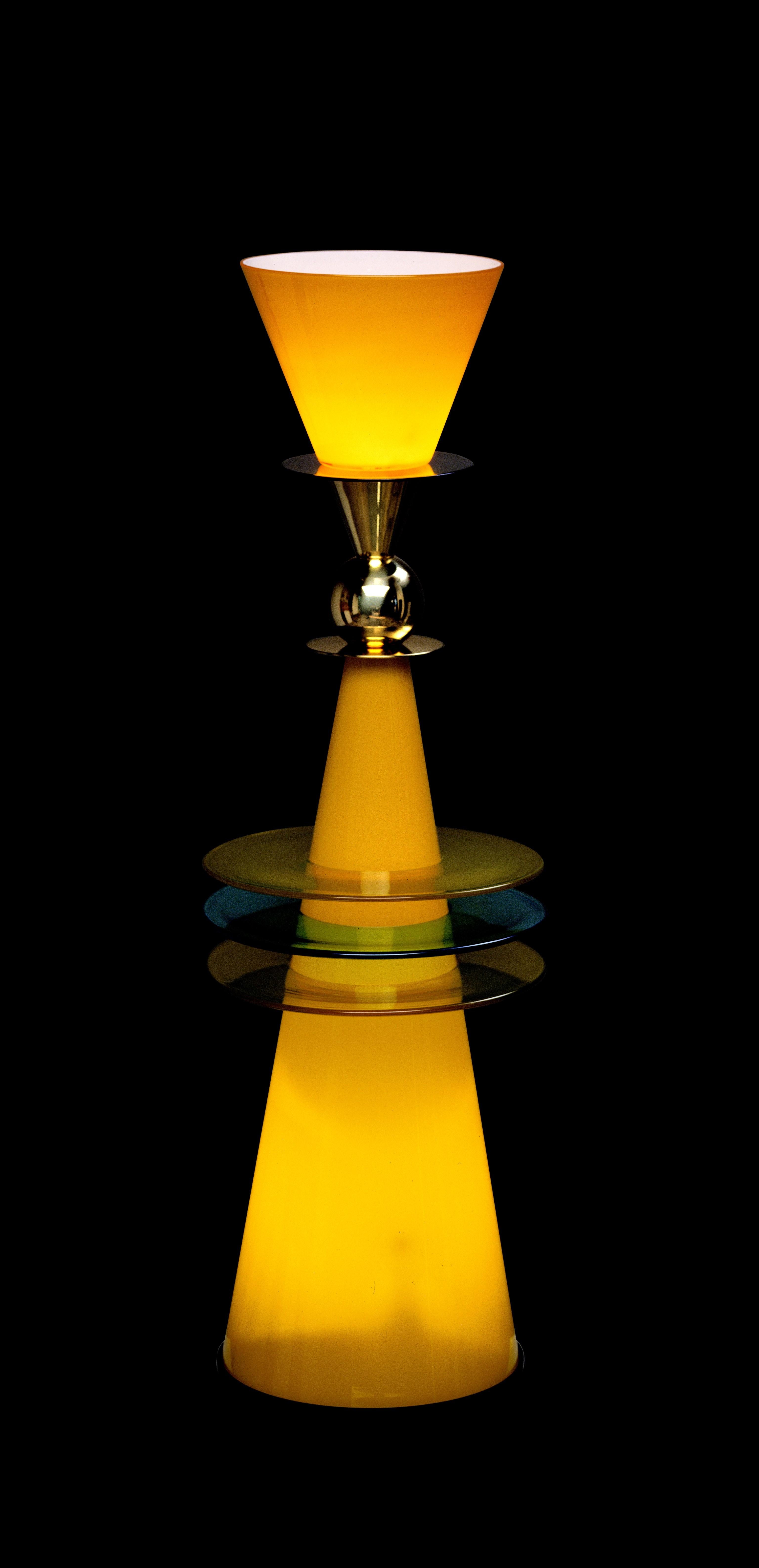 XXIe siècle et contemporain Lampe de table en verre soufflé Adam D Tihany & Joseph Mancini K6 ''Wassily'' pour Foscarini en vente