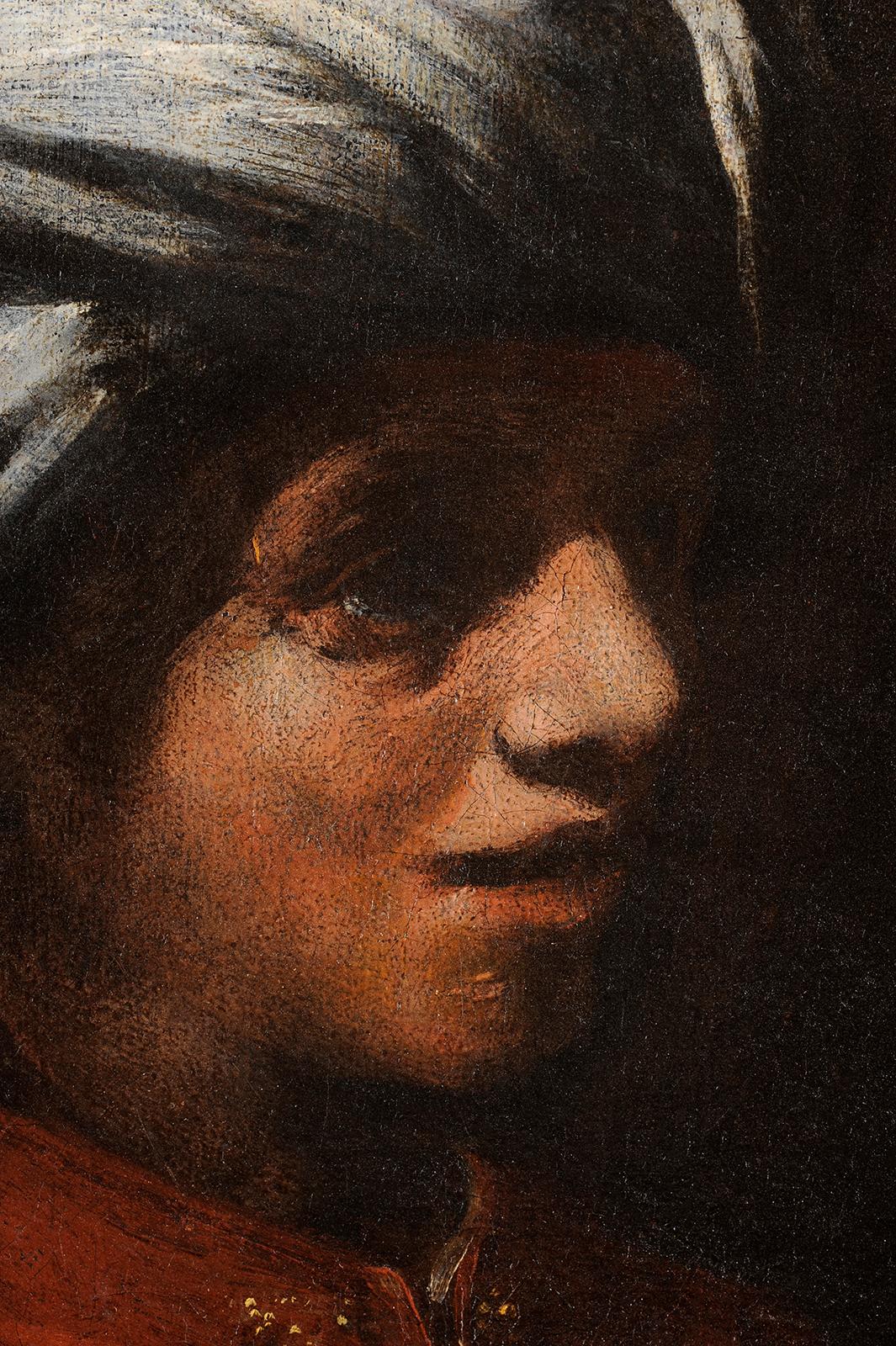 Ritratto di un giovane uomo con turbante - Painting Scuola fiamminga di Adam De Coster