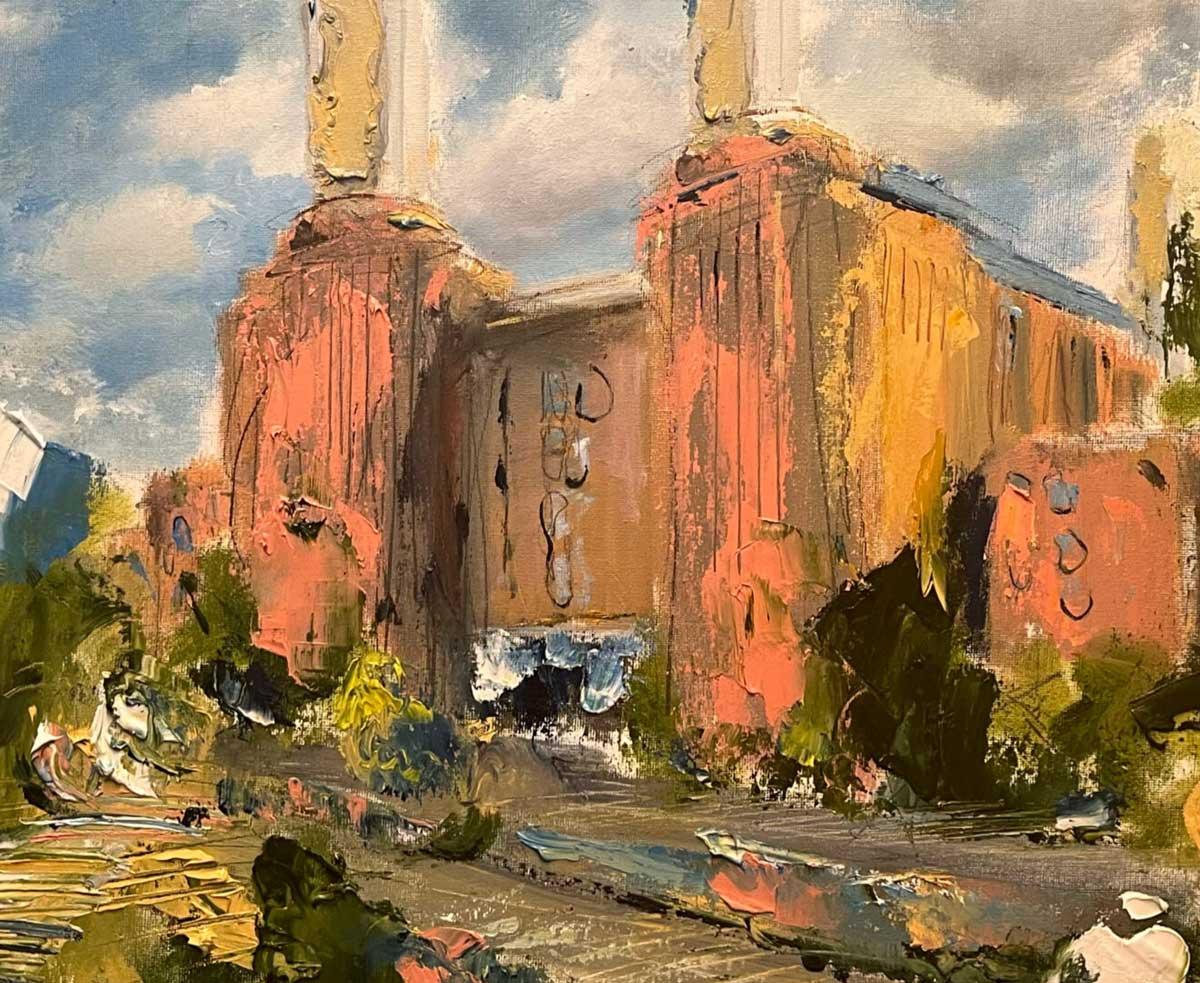 Battersea Bedknobs and Broomsticks - Painting by Adam de Ville