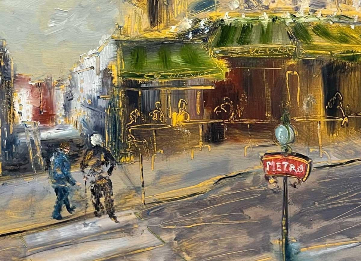 The Twilight Rendezvous at Le Refuge - Impressionist Painting by Adam de Ville