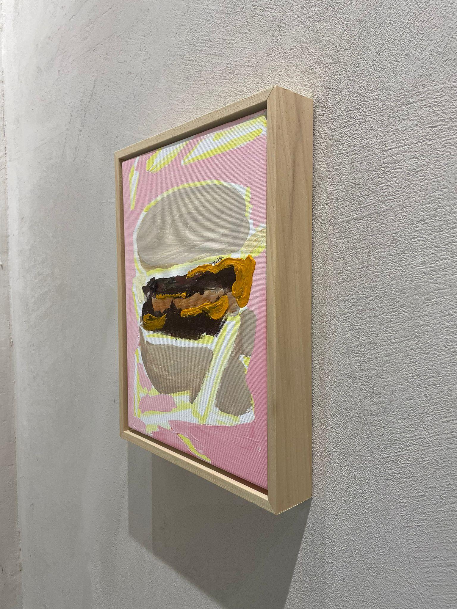 ABSTRACT Opera d'arte figurativa Burguer Colors Artista contemporaneo Adams - Abstract Painting Marrone di Adam Dora