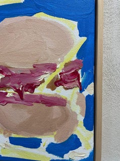 Nueva Obra de Arte ABSTRACT Burguer 2 Colores del Artista Contemporáneo Adam Dora 2024