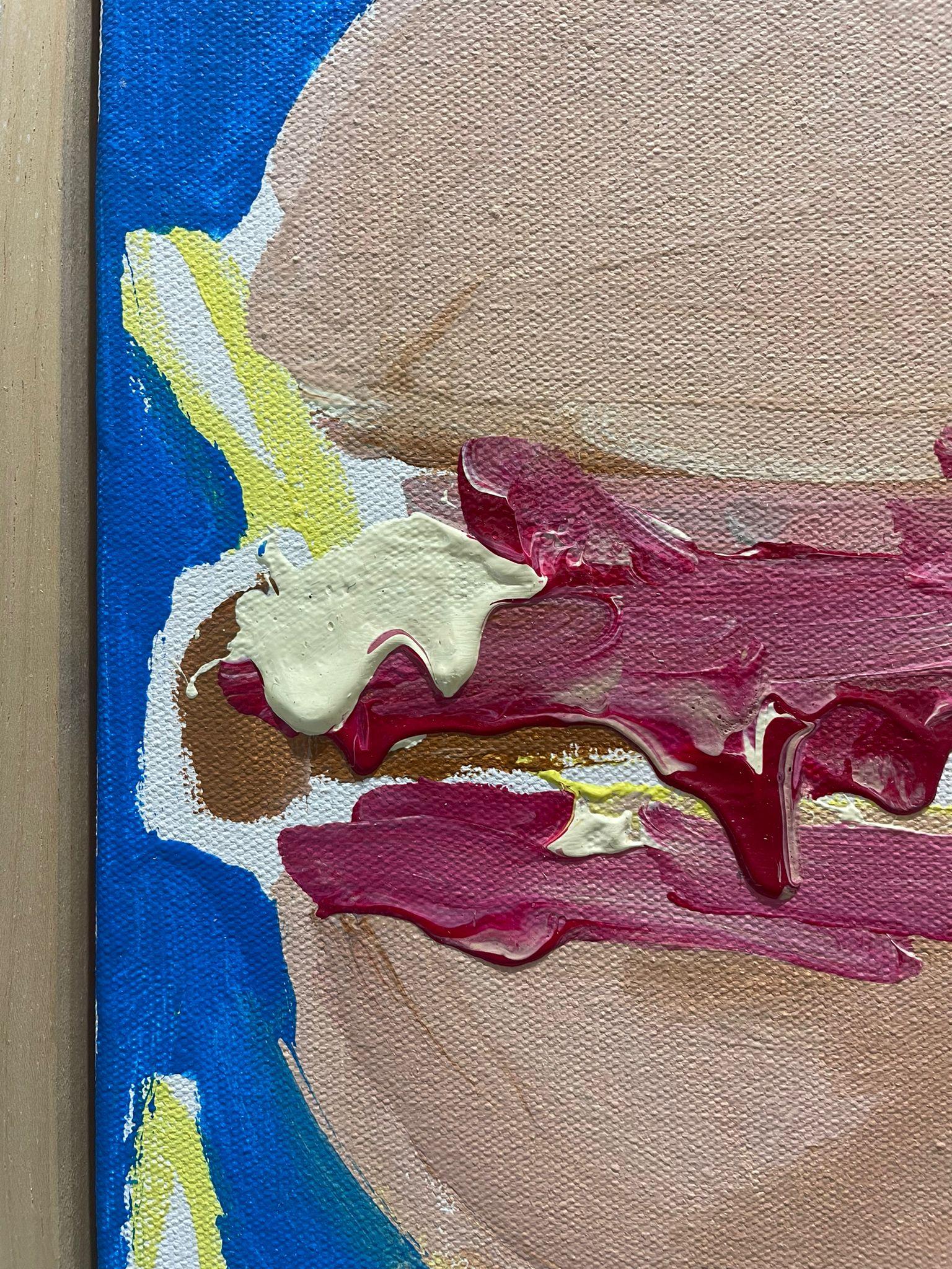 Neu ABSTRACT Burguer 2 Farben Kunstwerk von Contemporary Artist Adam Dora 2024 im Angebot 2