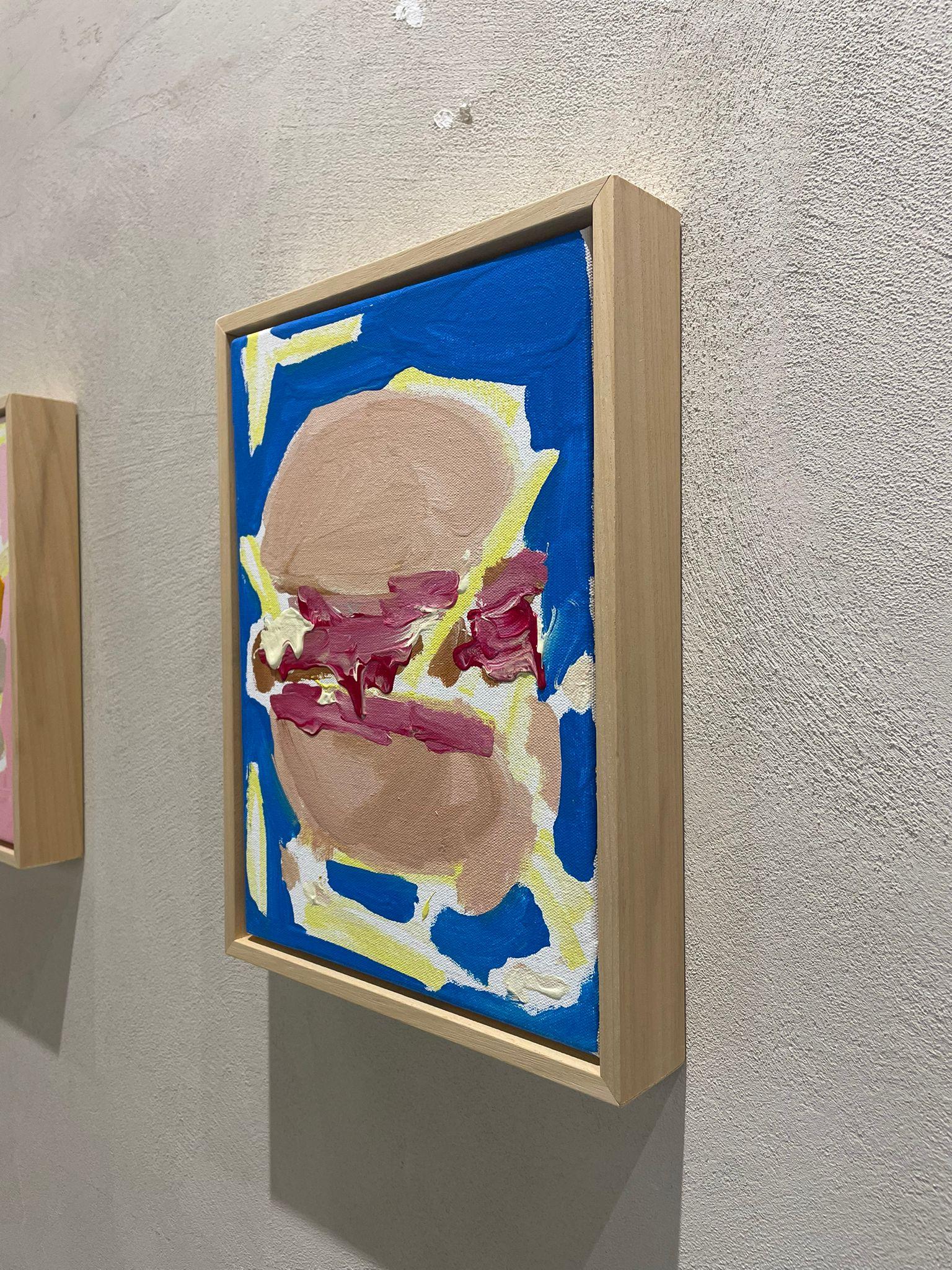 Neu ABSTRACT Burguer 2 Farben Kunstwerk von Contemporary Artist Adam Dora 2024 im Angebot 3