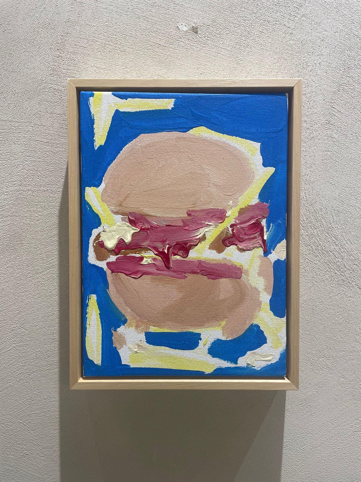Neu ABSTRACT Burguer 2 Farben Kunstwerk von Contemporary Artist Adam Dora 2024 im Angebot 4