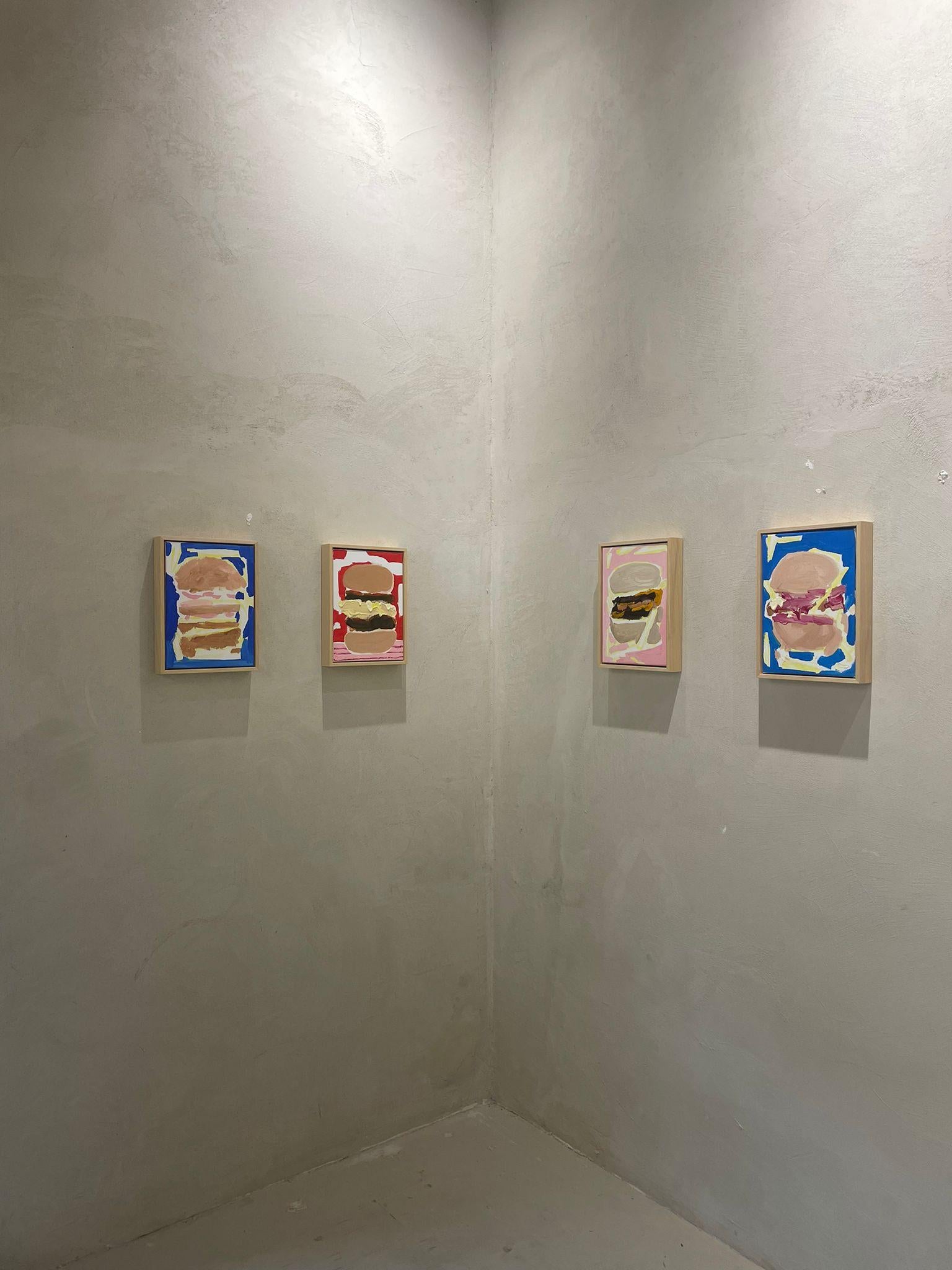 Neu ABSTRACT Burguer 2 Farben Kunstwerk von Contemporary Artist Adam Dora 2024 im Angebot 5