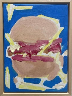 Nueva Obra de Arte ABSTRACT Burguer 2 Colores del Artista Contemporáneo Adam Dora 2024
