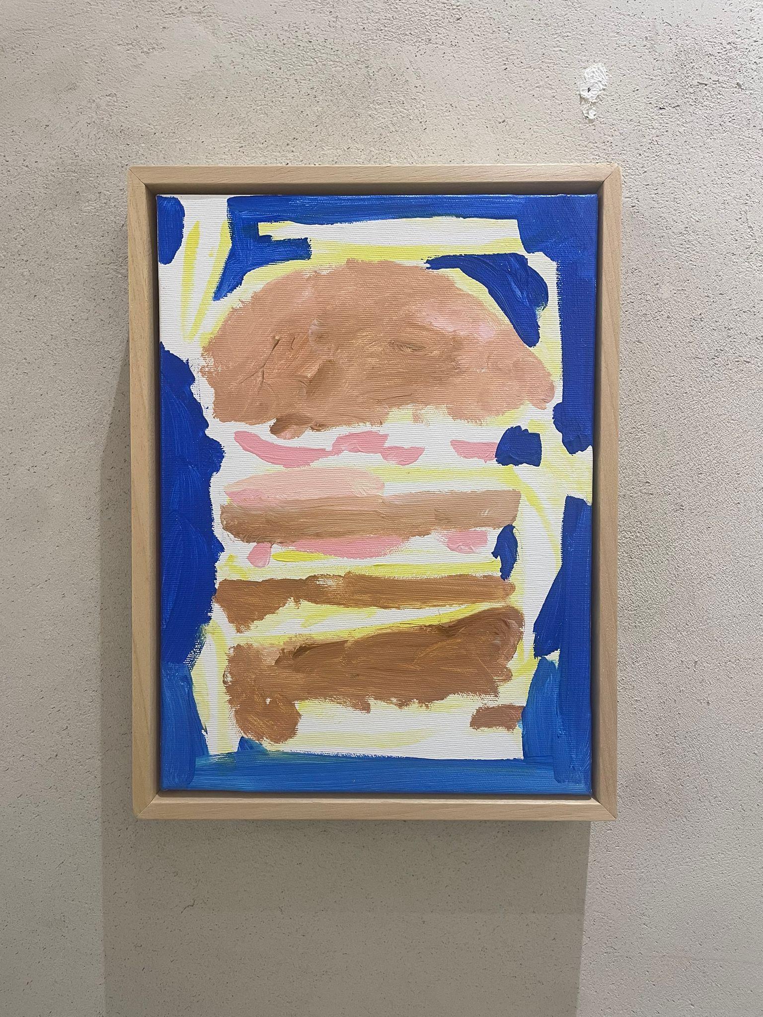 Neue ABSTRACT Burguer Farben Kunstwerk Contemporary Artist Adam Dora im Angebot 3