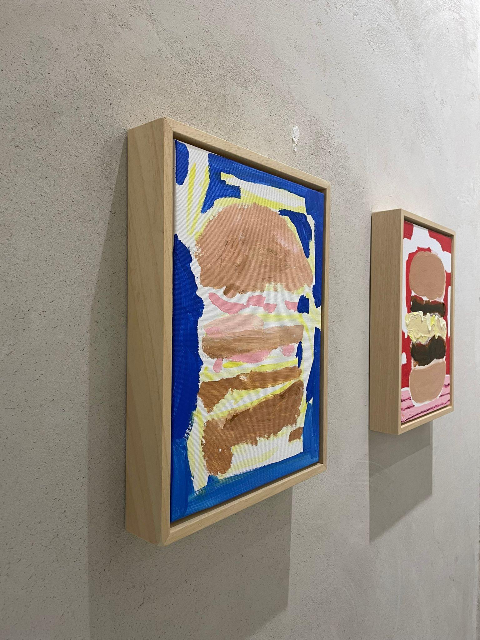 Neue ABSTRACT Burguer Farben Kunstwerk Contemporary Artist Adam Dora im Angebot 4