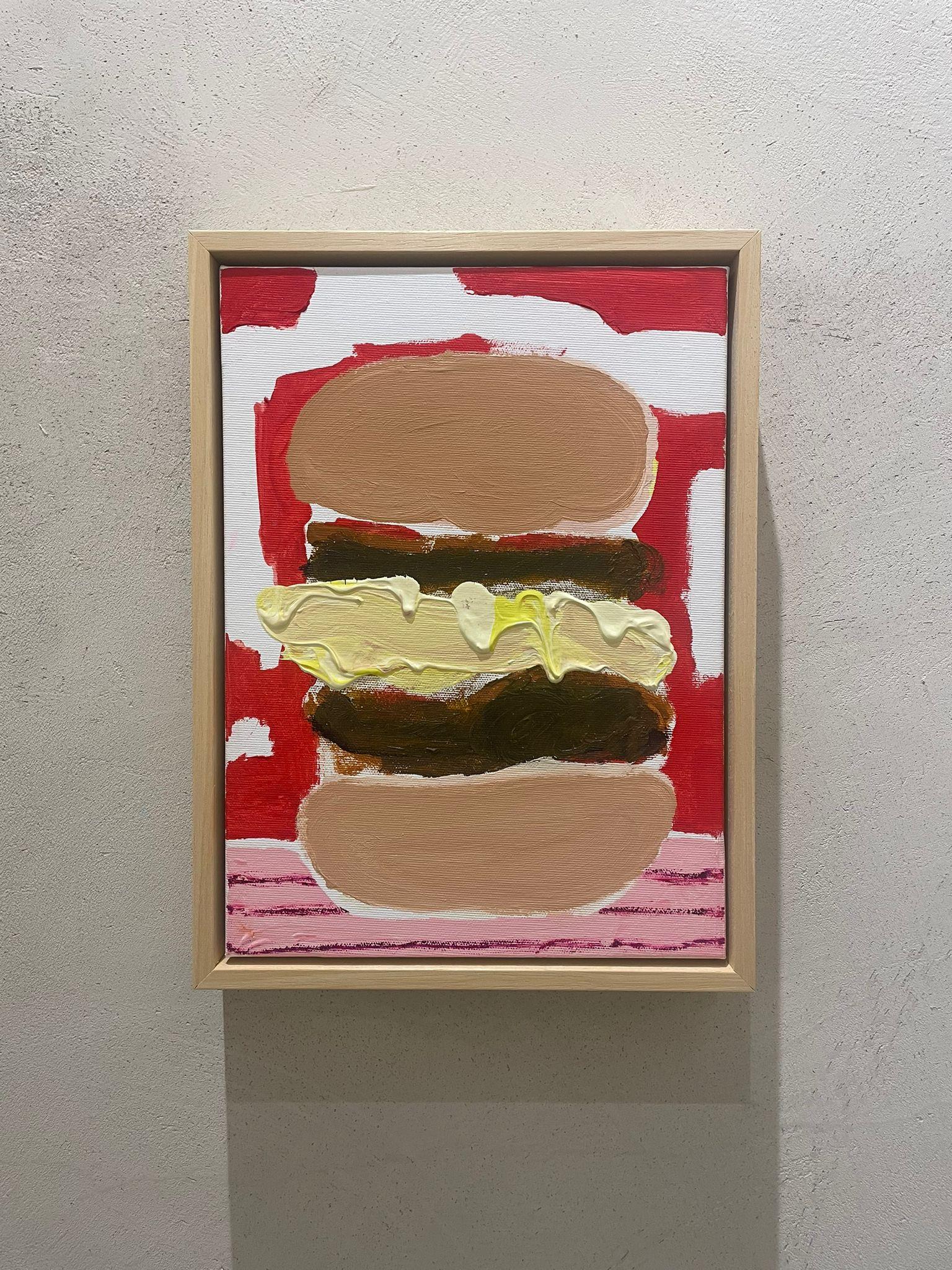 Neu ABSTRACT Burguer 4 Farben Kunstwerk des zeitgenössischen Künstlers Adam Dora 2024 im Angebot 4