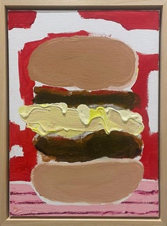 Nouveau ABSTRACT Burguer 4 Colors Artwork by Contemporary Artist Adam Dora 2024