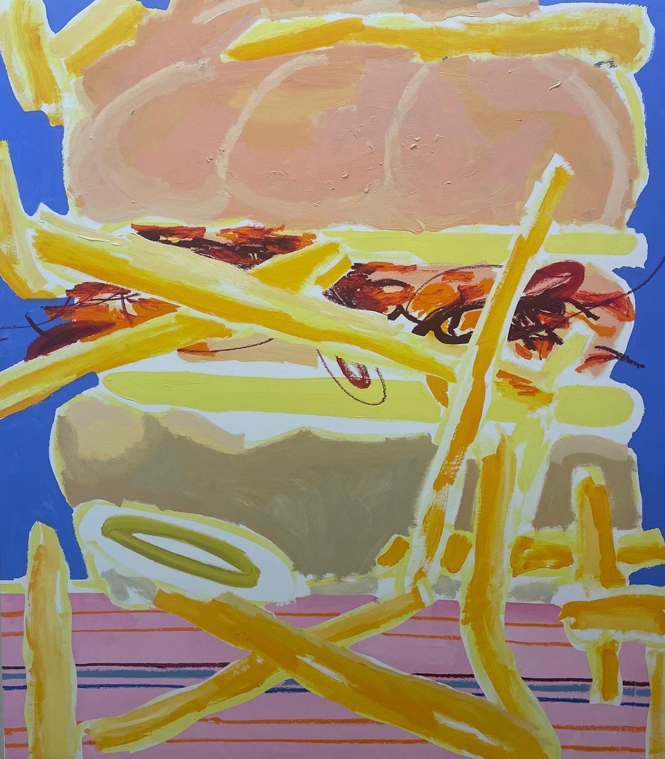 ABSTRACT Figurative Pastel Burguer Colors Artwork Contemporary Artist Adam Dora 2