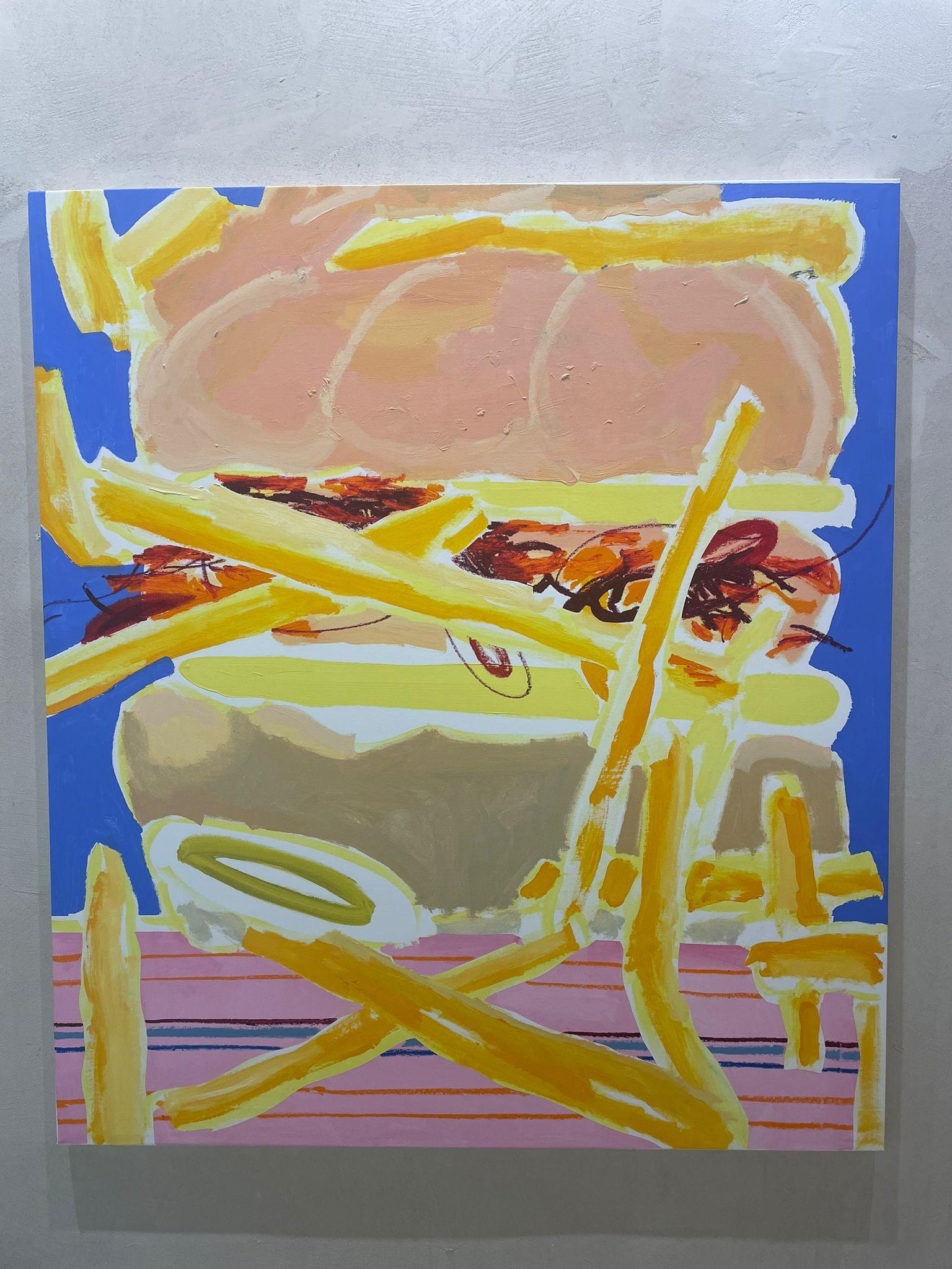 ABSTRACT Figurative Pastel Burguer Colors Artwork Contemporary Artist Adam Dora 3