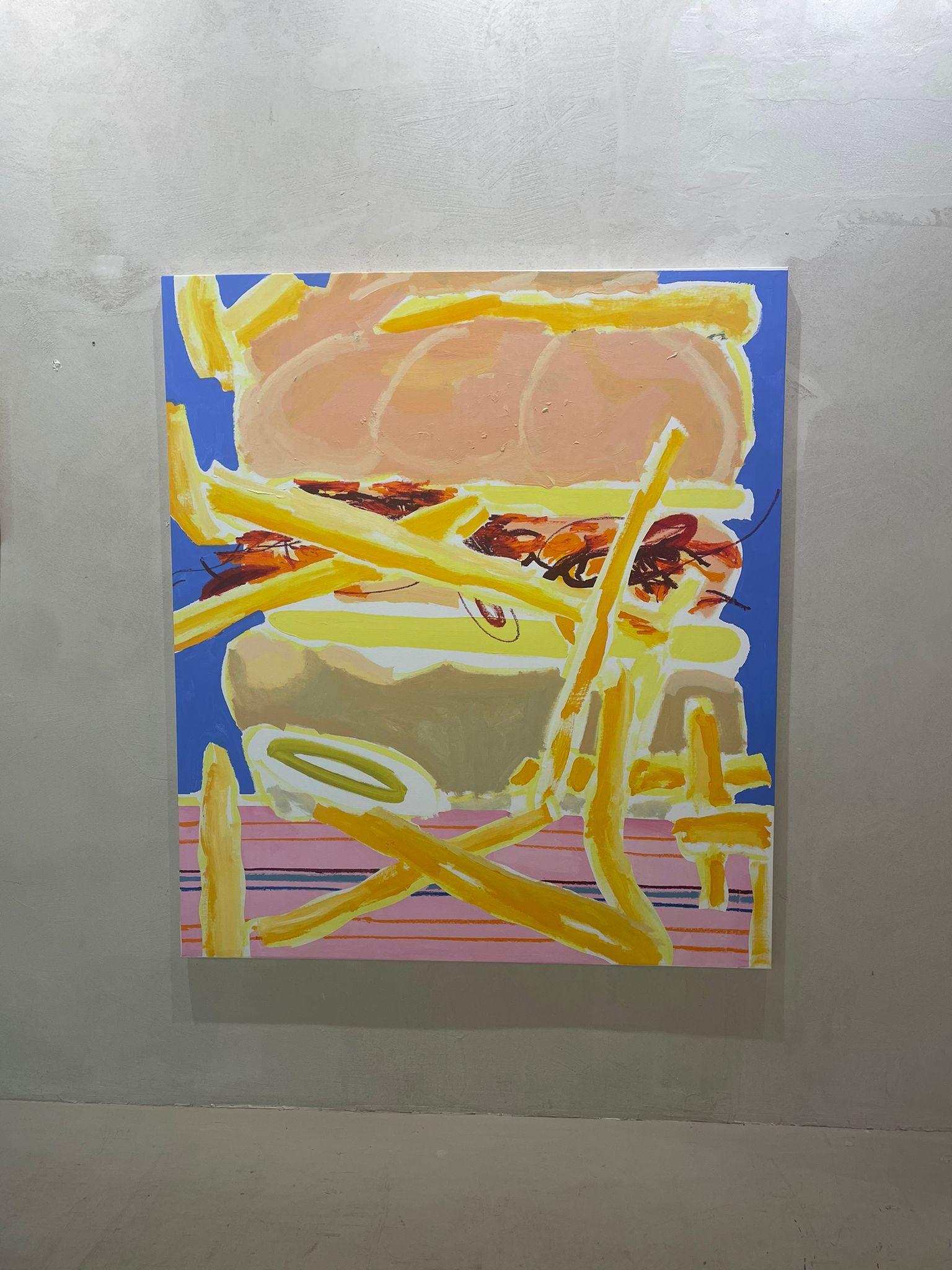 ABSTRACT Figurative Pastel Burguer Colors Artwork Contemporary Artist Adam Dora 5