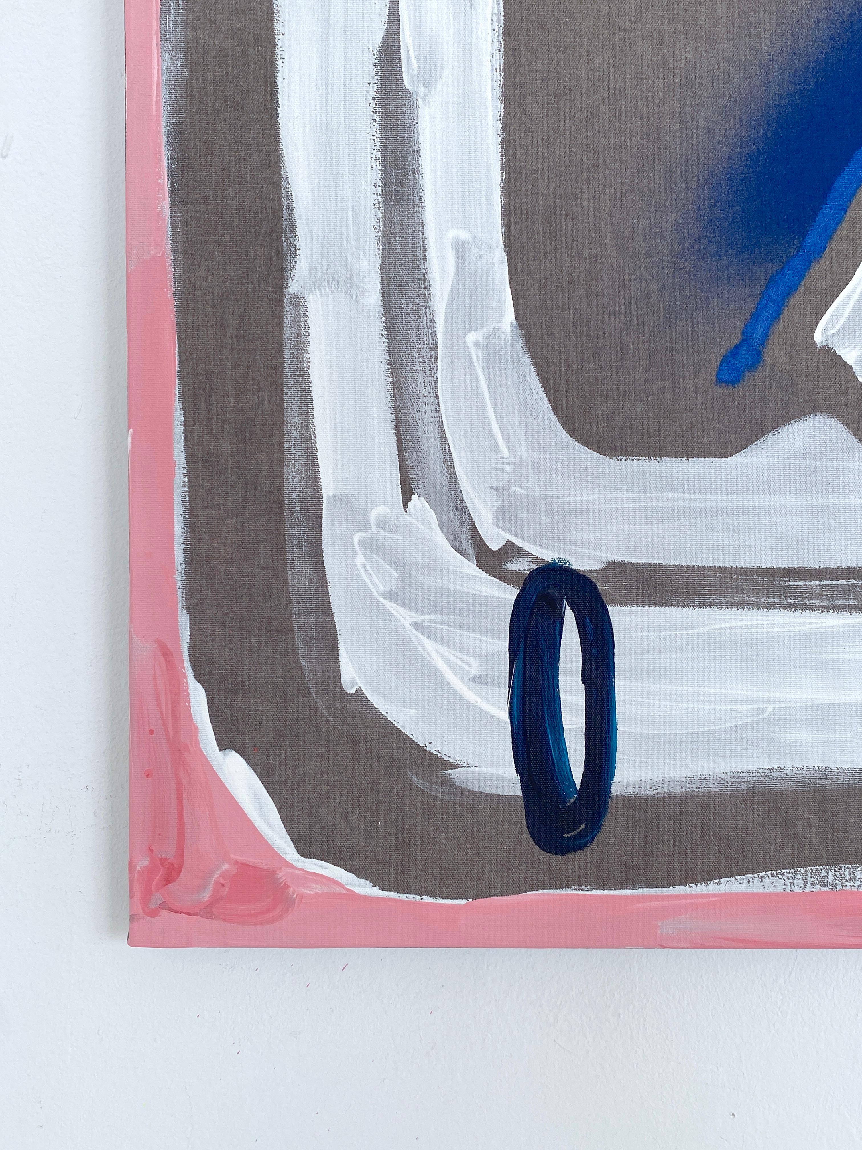 Nuova opera d'arte ABSTRACT Artista contemporaneo Adams Dora Brown Pastello - Painting di Adam Dora