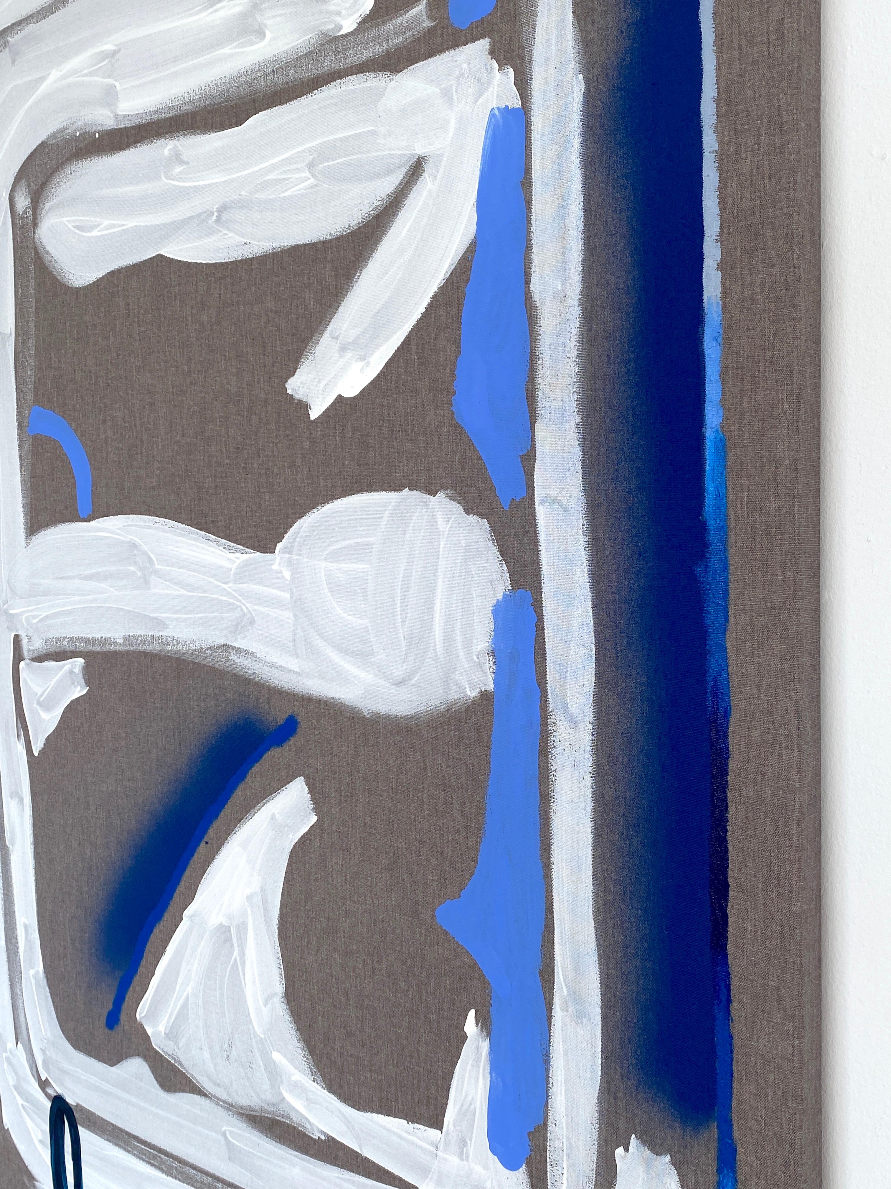 Nuova opera d'arte ABSTRACT Artista contemporaneo Adams Dora Brown Pastello - Abstract Painting Grigio di Adam Dora