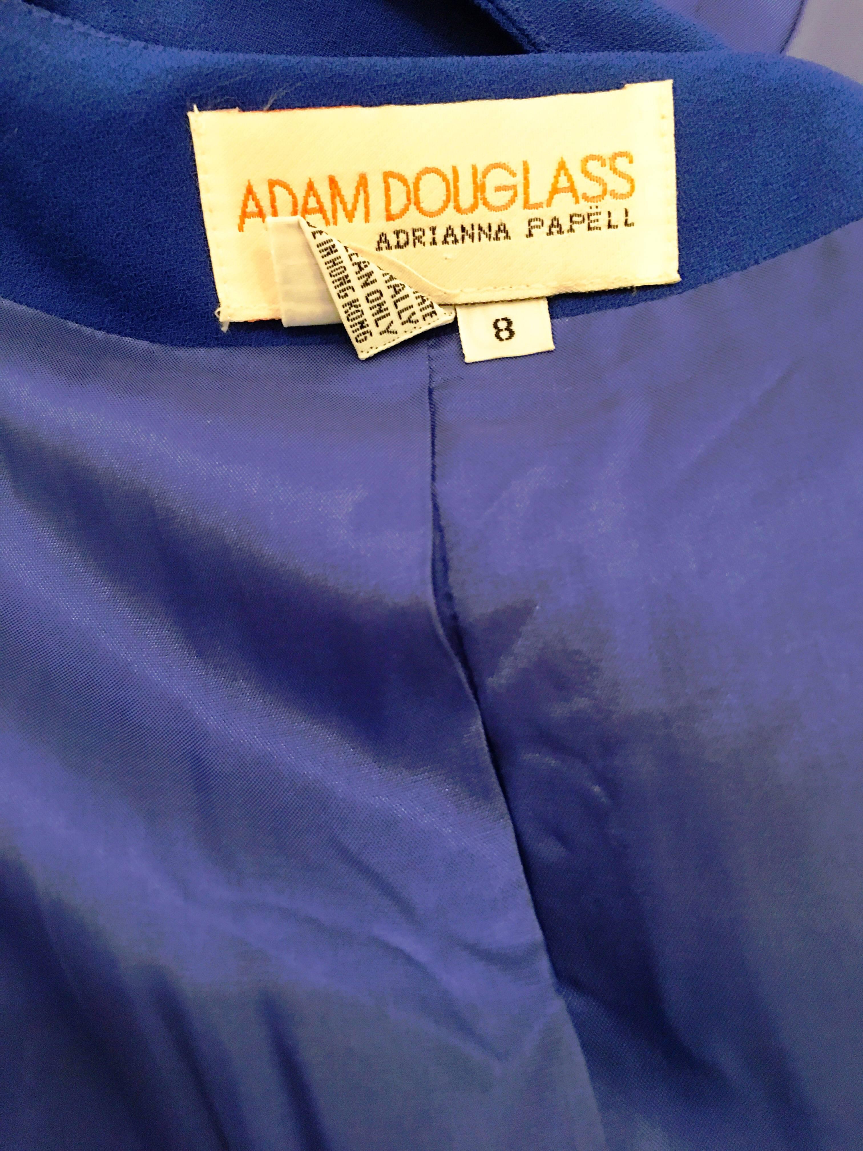 Women's or Men's Adam Douglass Adrianna Papell Blue Embroidered Lion Jacket