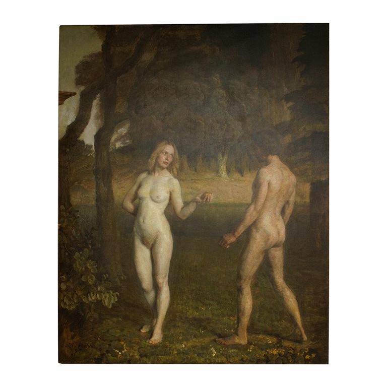 Adam & Eve by Julius Paulsen For Sale