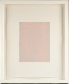 TWO COLLAGE DRAWINGS Rosa Werbe- und Gold-Werbeplakat