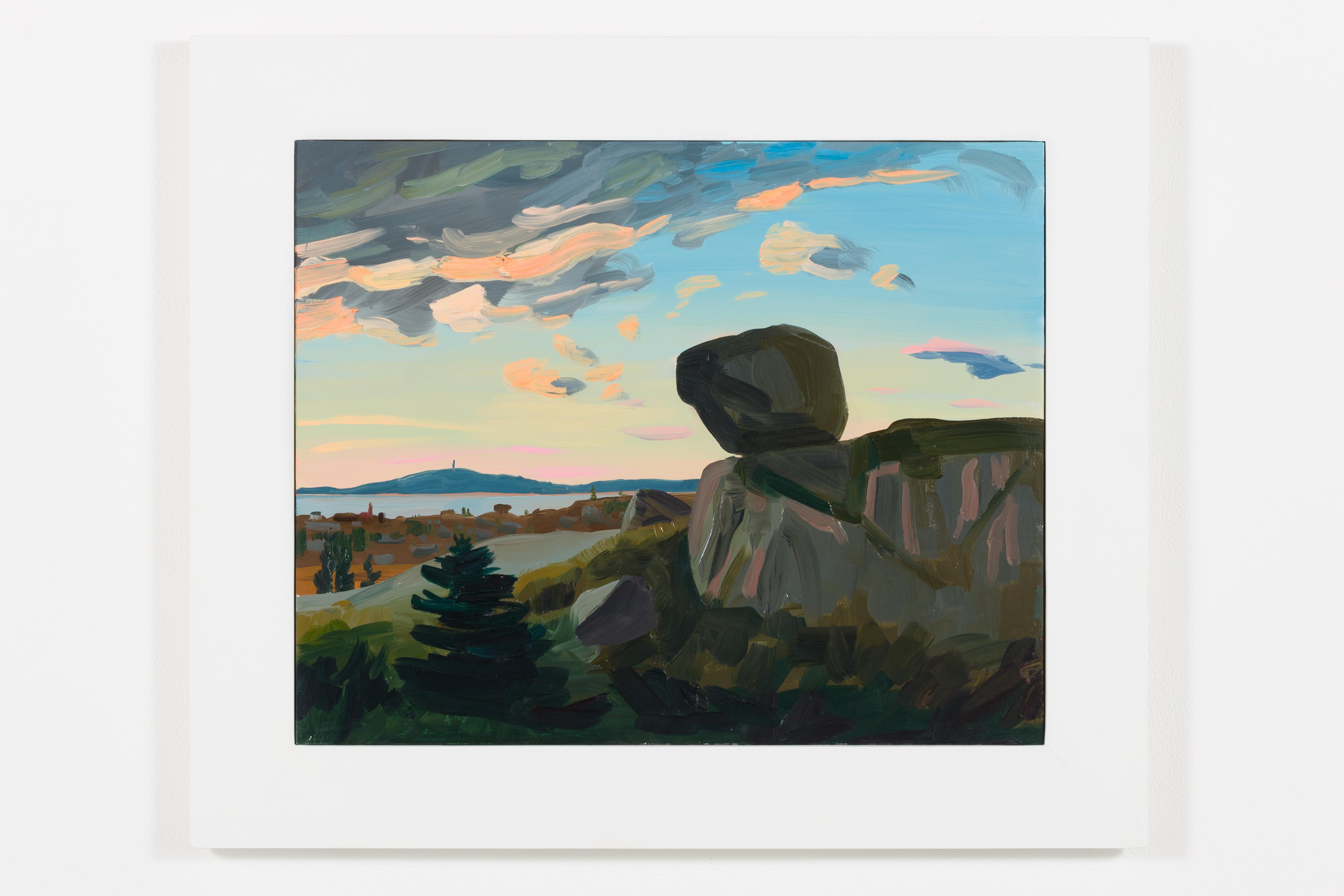 Landscape Painting de Adam Gunn - Gran Roca de la Cala de Polly