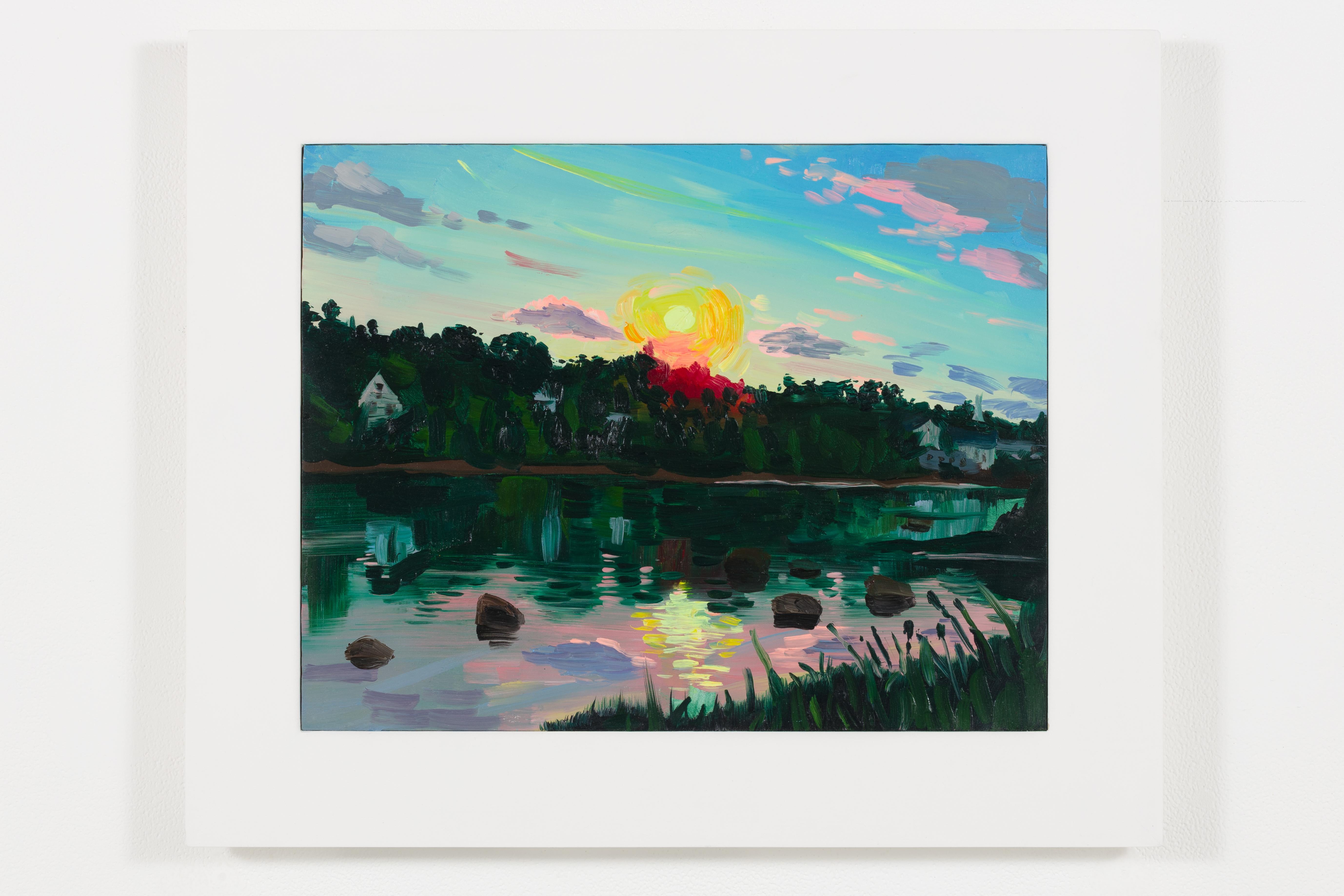 Landscape Painting di Adam Gunn - Tramonto di Lahave