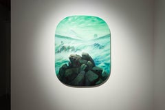 Ruckenfigur Acrylic Painting on Wood Panel, Contemporary, 2010-