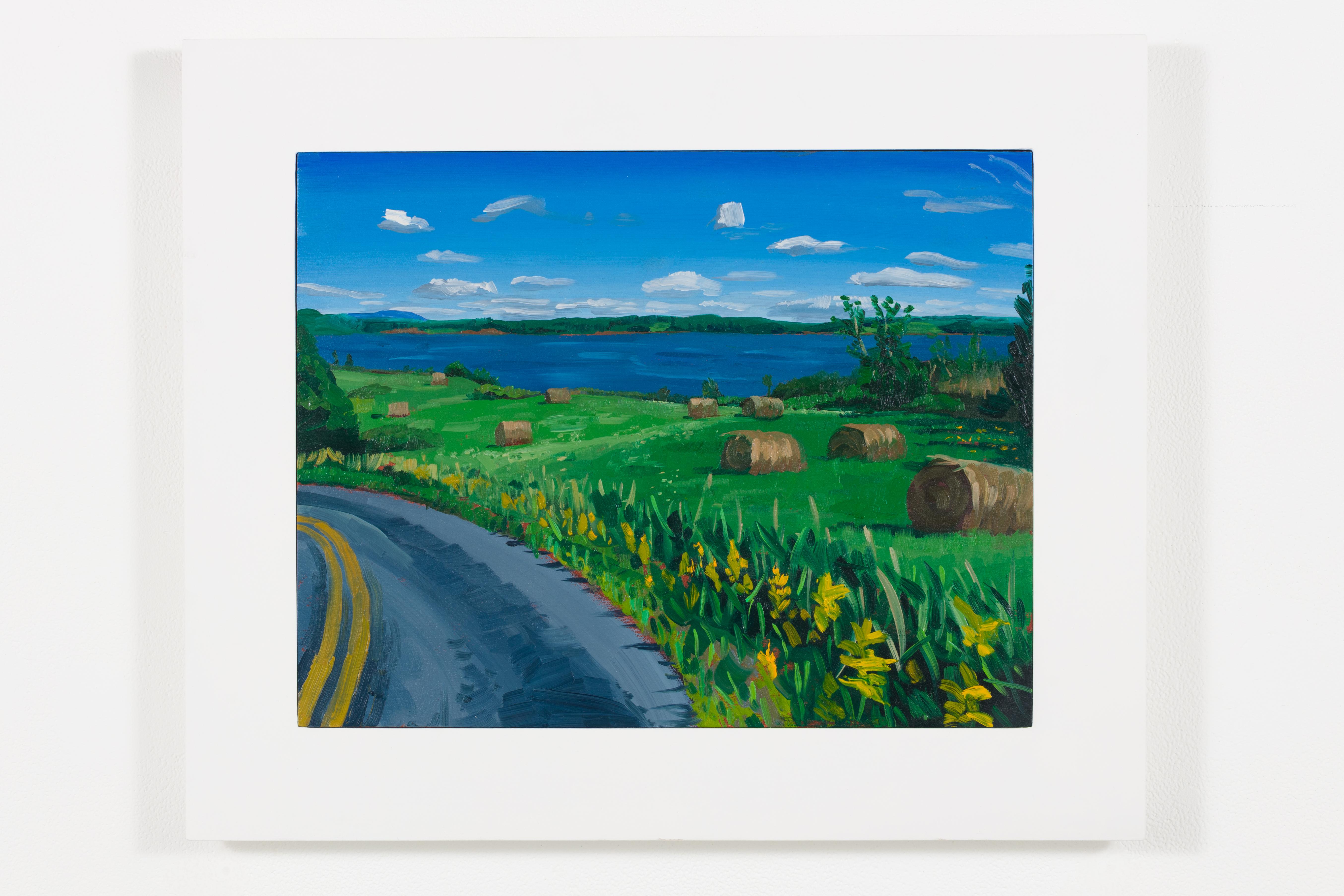 Landscape Painting di Adam Gunn - Lato della strada a Caribou