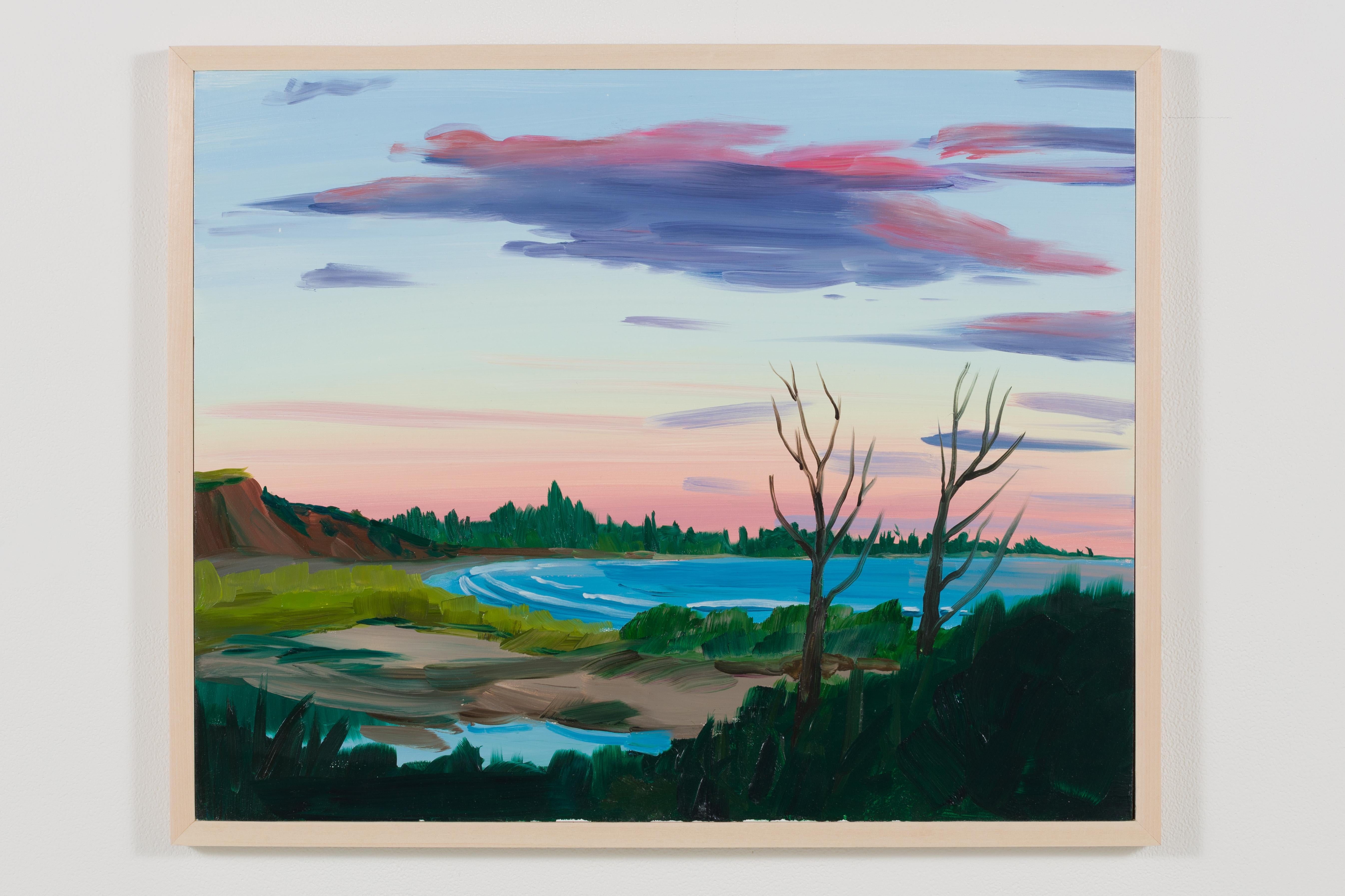 Landscape Painting de Adam Gunn - Atardecer en Hirtles