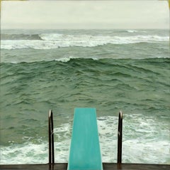 "La lunga pausa" - Pittura ad olio realista di paesaggi acquatici e nature morte