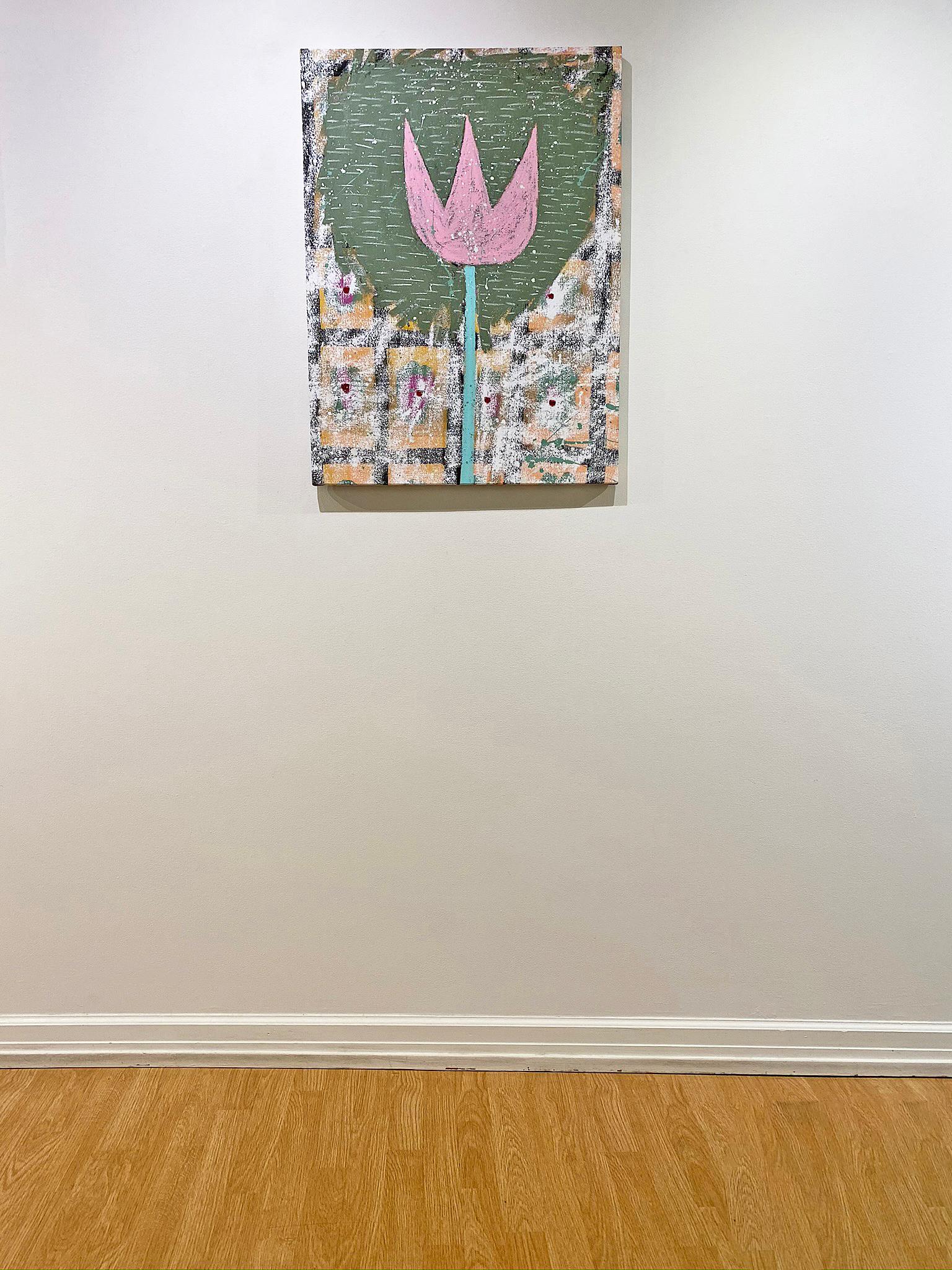 Last Wood Tulip - Contemporary Mixed Media Art by Adam Handler