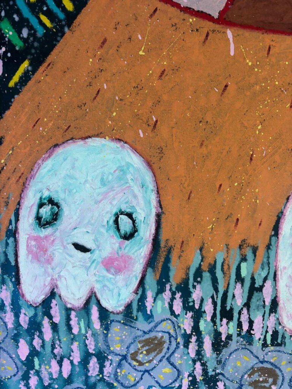 Ghost Abduction on cool Halloween night By Adam Handler For Sale 1