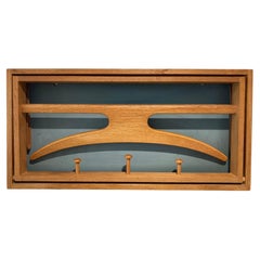 Adam Hoff & Poul Østergaard, Oak Folding Coat Rack, Virum Møbelsnedkeri, 1960er Jahre