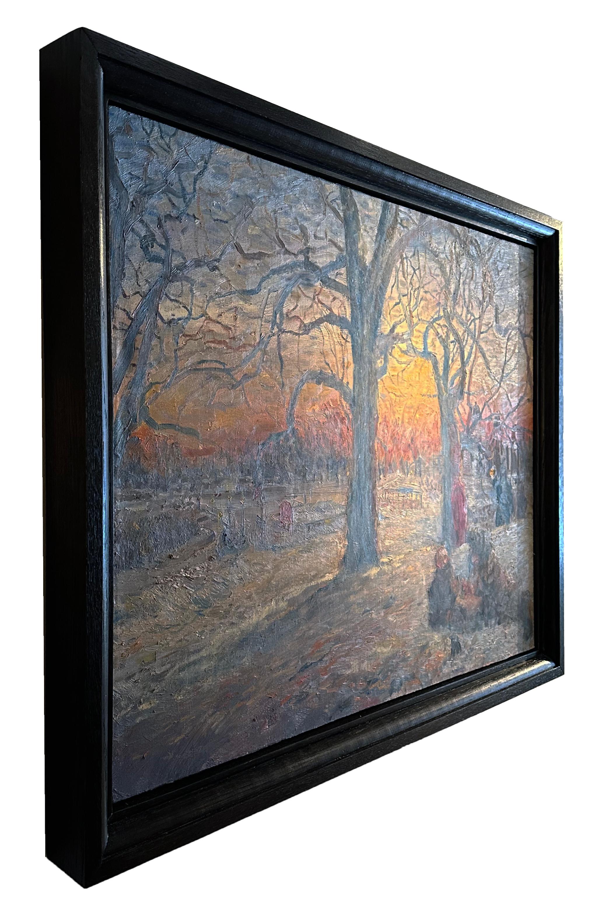 Mast - Quadro di paesaggio narrativo, olio originale su tela, incorniciato - Painting Contemporaneo di Adam Holzrichter