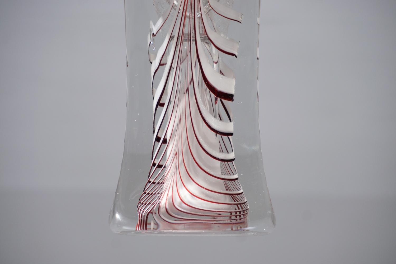 Adam Jablonski Glass Vase `Fortuna`, Signed 1990, Polish 1
