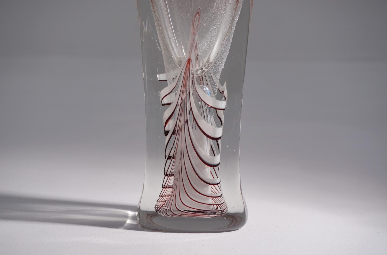 Late 20th Century Adam Jablonski Glass Vase `Fortuna`, Signed 1990, Polish