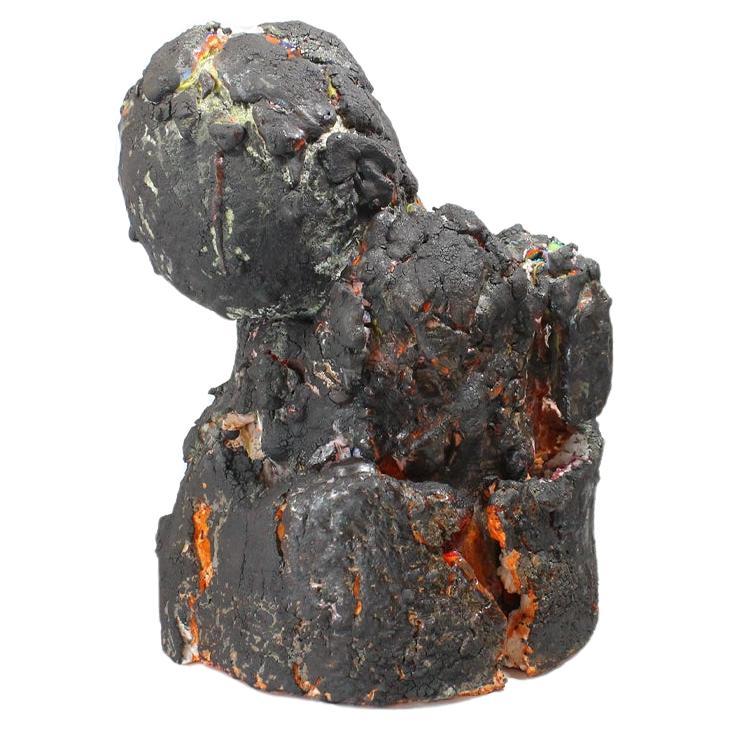Adam Knoche Ceramic Vessel “Basalt Scoria” Clay, Porcelain, Glaze, Cone Six Oxid